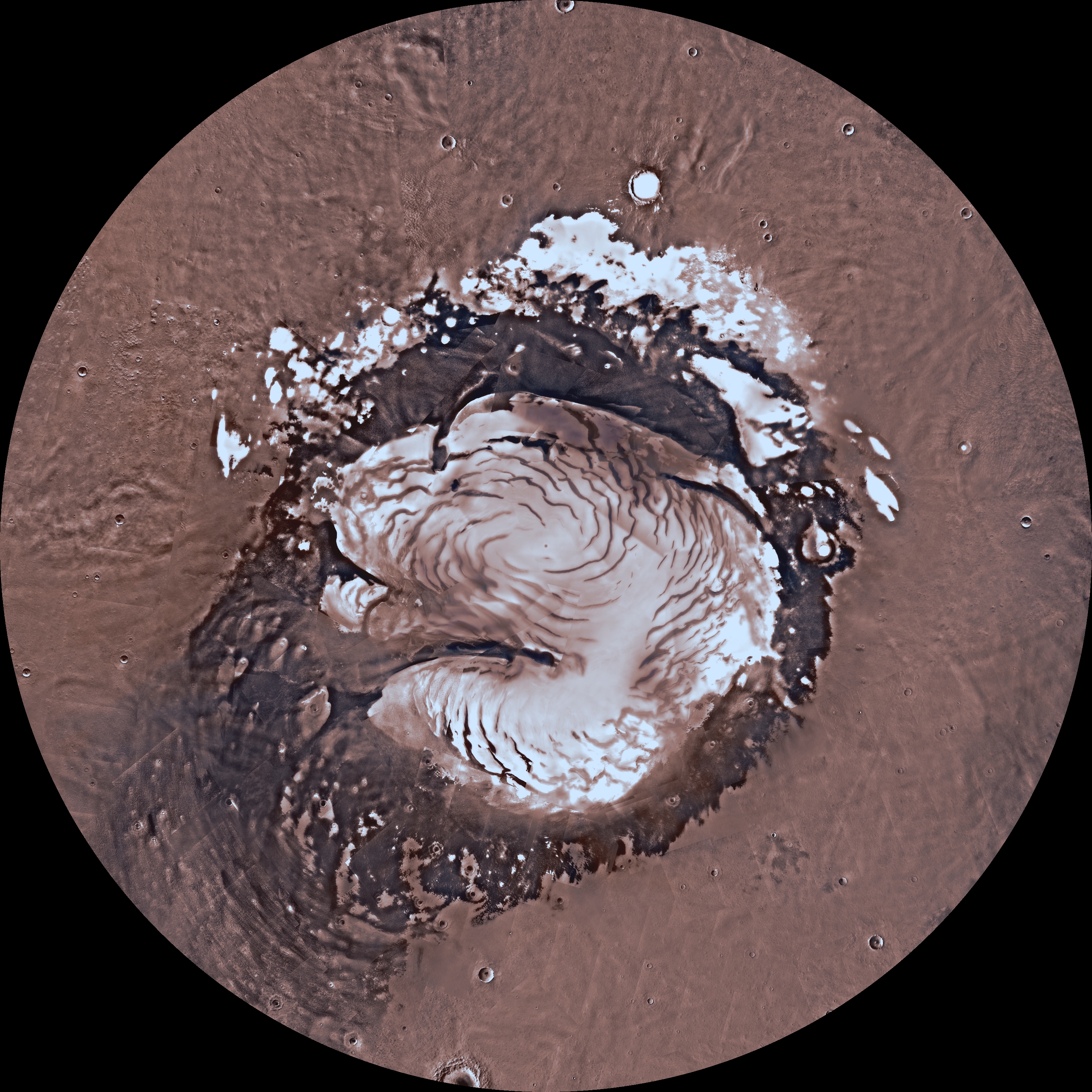 Viking-Mosaik der Mars-Nordpolarregion